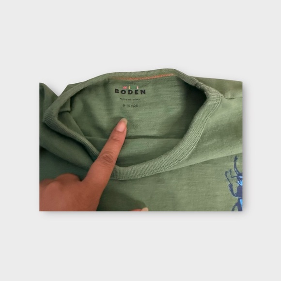 Mini Boden Entomology Insect Educational Graphic Green Long Sleeve Shirt - Picture 3 of 4